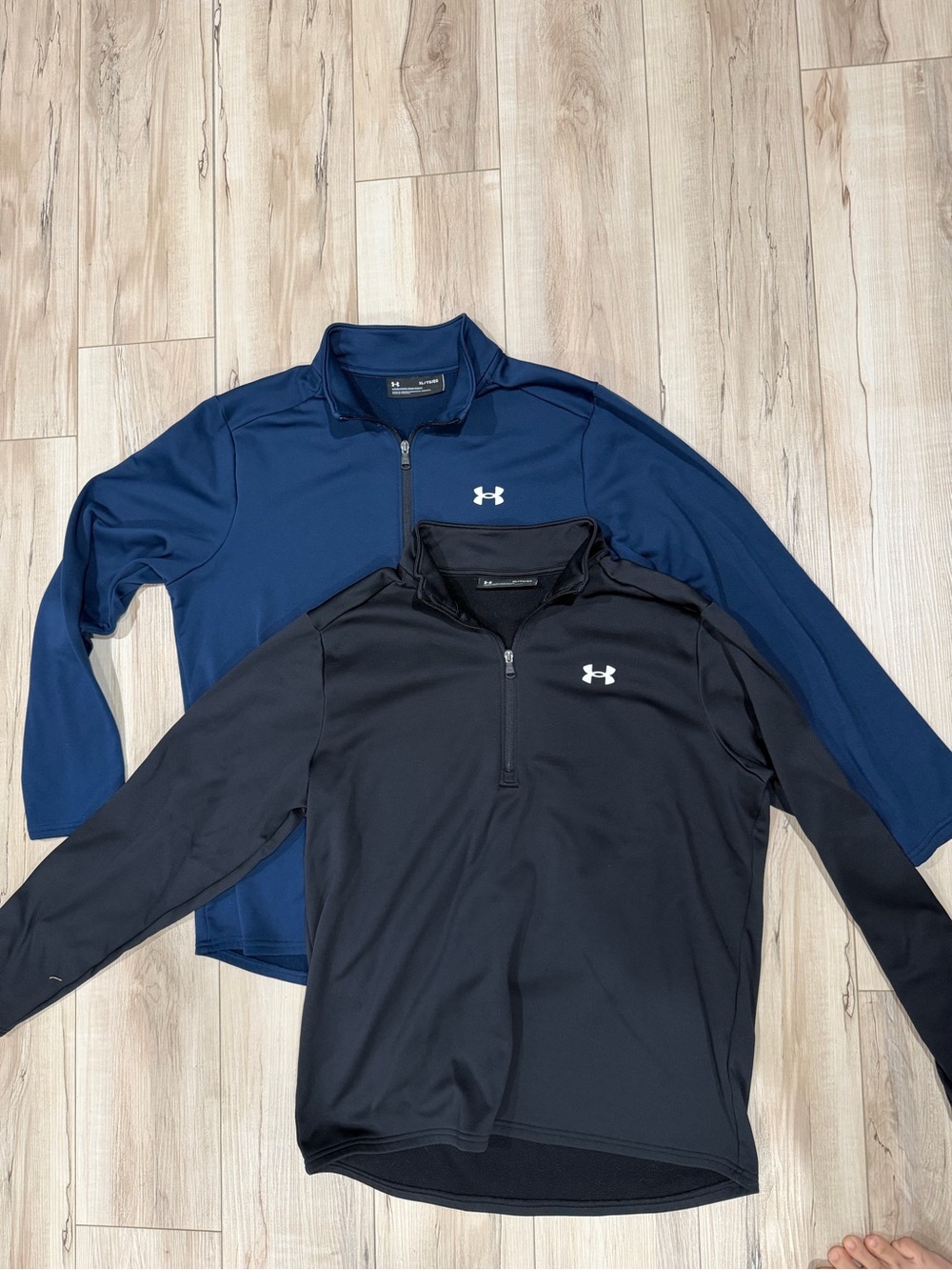 Under Armour Men’s 1/4 Zip Performance Jackets - Navy & Black (Set of 2)